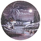 Two By The Night, Two By The Light collector plate by D. L. 