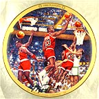 1986 Playoffs collector plate by Chuck Gillies