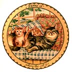 Home Is Where The Cat Is collector plate by Karen Murray