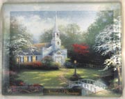 Spring - Hometown Chapel collector plate by Thomas Kinkade