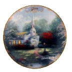 June - Hometown Chapel collector plate by Thomas Kinkade