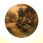 September - Cobblestone Lane collector plate by Thomas Kinkade