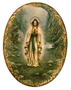 Our Lady Of Lourdes collector plate by Hector Garrido