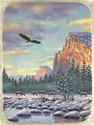 Half Dome Lingers In The Light collector plate by Frank Mittelstadt