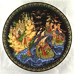 The Arrival of Tsar Saltan collector plate by Galina Zhiryakova