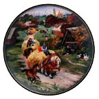 Bringing Home The Harvest collector plate by Natalya V. Leonova