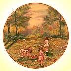 Picking Flowers collector plate by Dominic John Mingolla