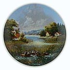 The Fisherman collector plate by Christian L&uuml;ckel
