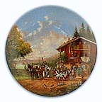 Stop At The Village Inn collector plate by Christian L&uuml;ckel