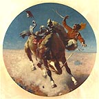 Cowboy Style collector plate by William R. Leigh