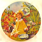 Bubbles collector plate by Frances Tipton Hunter