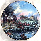 Evening At Guilford Manor collector plate by Dennis Patrick Lewan