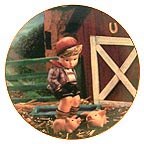 Farm Boy collector plate by M I Hummel