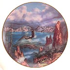 Flying Free - Crater Lake National Park collector plate by Rudi Reichardt