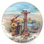 March - A Windy Crossroad collector plate by M I Hummel