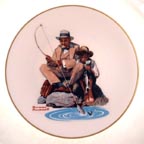 Catching The Big One collector plate by Norman Rockwell