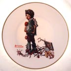 End Of Christmas collector plate by Norman Rockwell