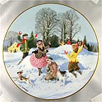 Snow Forts collector plate by Charlotte Sternberg