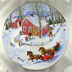 The Race Through Town collector plate by Charlotte Sternberg