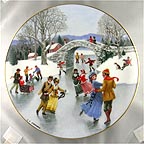 Skating On The Pond collector plate by Charlotte Sternberg