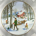 Tapping The Sugar Maples collector plate by Charlotte Sternberg