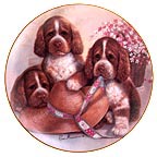 Bonnet And Bows collector plate by Ruane Manning