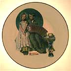 The Accordianist collector plate by Norman Rockwell