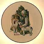 Making Friends collector plate by Norman Rockwell