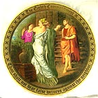The Eighth Commandment - Thou Shalt Not Bear False Witness Against Thy Neighbor collector plate by Mary Mayo