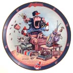 Indians Fan collector plate by Gary Patterson