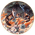 Chipmunks At Lunch collector plate by Amy Brackenbury