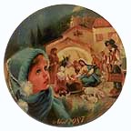 Starlit Creche collector plate by Jean-Claude Guidou