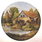 Old Water Mill In Alsace collector plate by Michel Julien