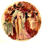 Liane De Pougy Makes Her Entrance at Maxim's - 1900 collector plate by Pierre-Laurent Brenot