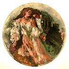 Sarah Bernhardt as Marguerite in the Lady of the Camellias - 1899 collector plate by Pierre-Laurent Brenot