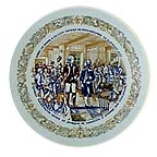 Lafayette Invited To Join Washington's Staff collector plate by Andre Restieau