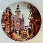 Le Marche Aux Fleurs Et La Conciergerie collector plate by Louis Dali