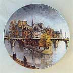 La Pointe Du Vert Galant Et Le Pont Neuf collector plate by Louis Dali