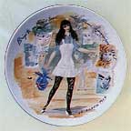 Brigitte In Mini-Skirt, The Emancipated Woman, 1965 collector plate by Francois Ganeau