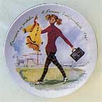 Francoise In Trousers, The Independent Woman, 1960 collector plate by Francois Ganeau