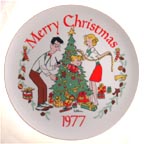 Christmas collector plate by Hank Ketchum