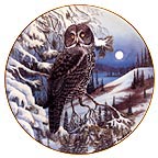Manitoba's Great Gray Owl collector plate by Terry McLean