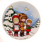 Christmas Carols collector plate by Joan Walsh Anglund