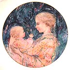 Kristina And Child collector plate by Edna Hibel