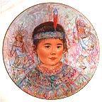 Chief Red Feather collector plate by Edna Hibel