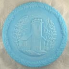 Little Brown Church In The Vale - Blue Satin collector plate by Anthony Roscia