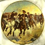 Dismounted: The 4th Troopers Moving - 1890 collector plate by Frederic Remington