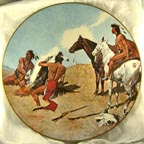 The Smoke Signal collector plate by Frederic Remington