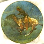 Stampeded By Lightning collector plate by Frederic Remington
