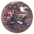 Olde Mill Cottage collector plate by Violet L. Schwenig